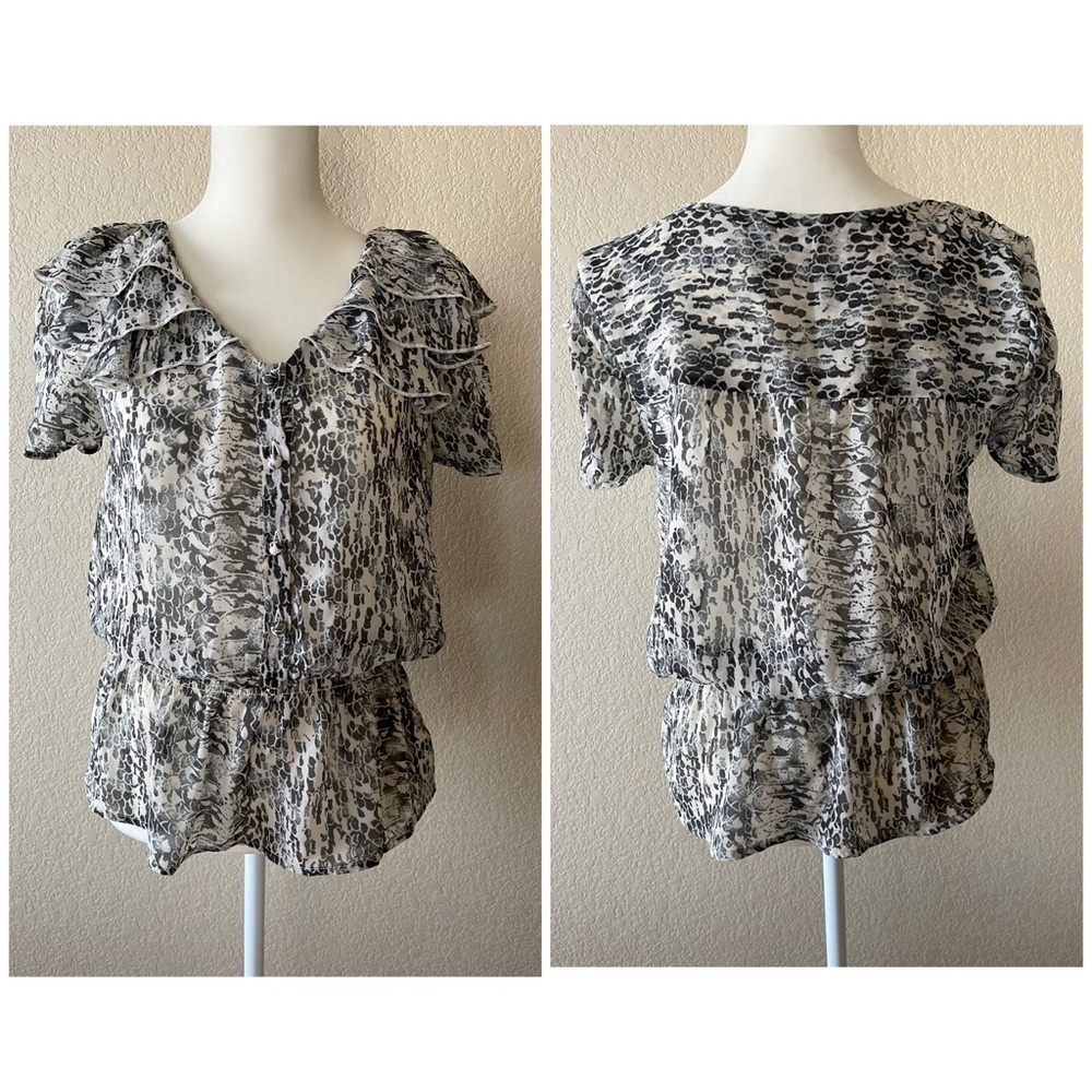 Banana Republic sheer print blouse - small